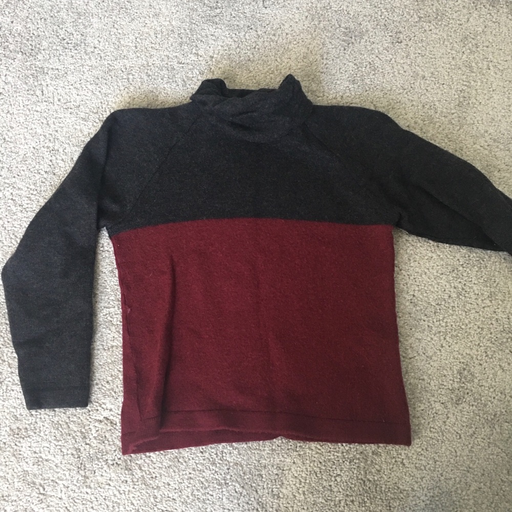 Vintage wool turtleneck colourblock
